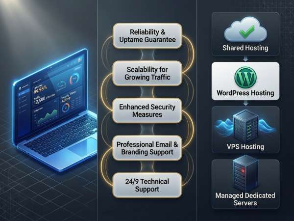 مقارنة بين خطط استضافة المواقع الاحترافية للشركات مع تركيز على الأداء والأمان والدعم الفني