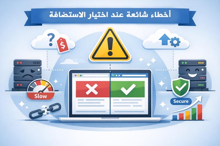 أخطاء شائعة عند اختيار الاستضافة وكيفية تجنبها