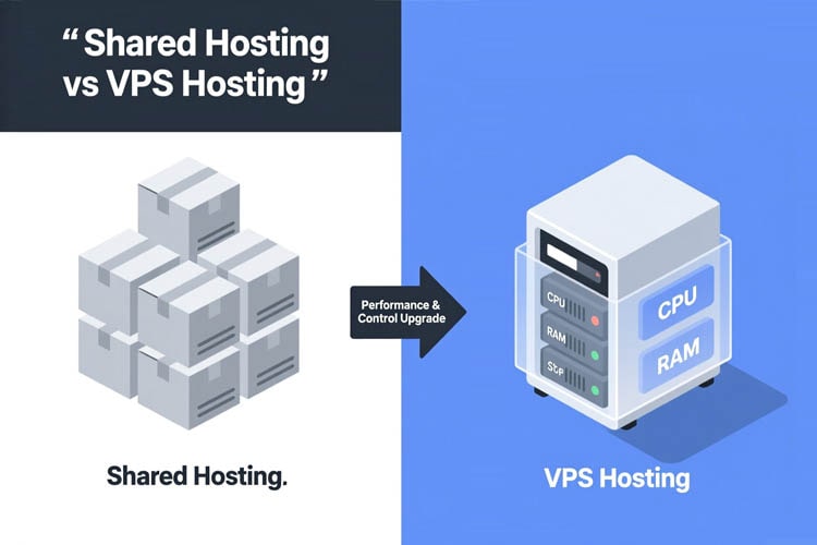 الفرق بين الاستضافة المشتركة و VPS